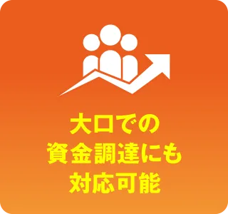 大口での資金調達にも対応可能